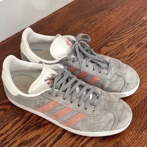 Adidas Gray with Pink Accents Sneakers
